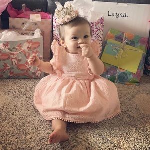 Catherine Malandrino mini pink ruffle dress 12 months